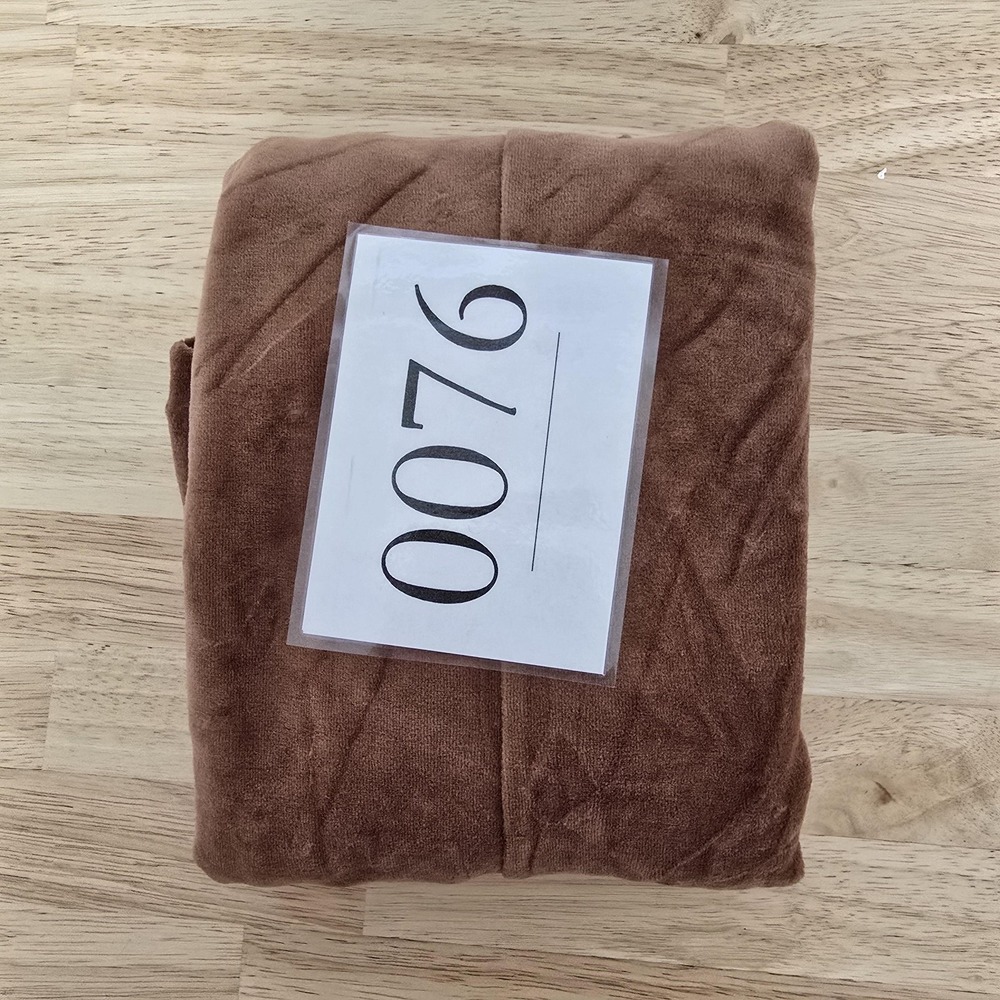 Everlane Shirt Womens Large Brown‎ Crushed Velour Mock Neck Long Sleeve Stretch - Picture 9 of 10